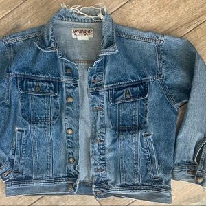 Vintage Wrangler distressed denim jacket